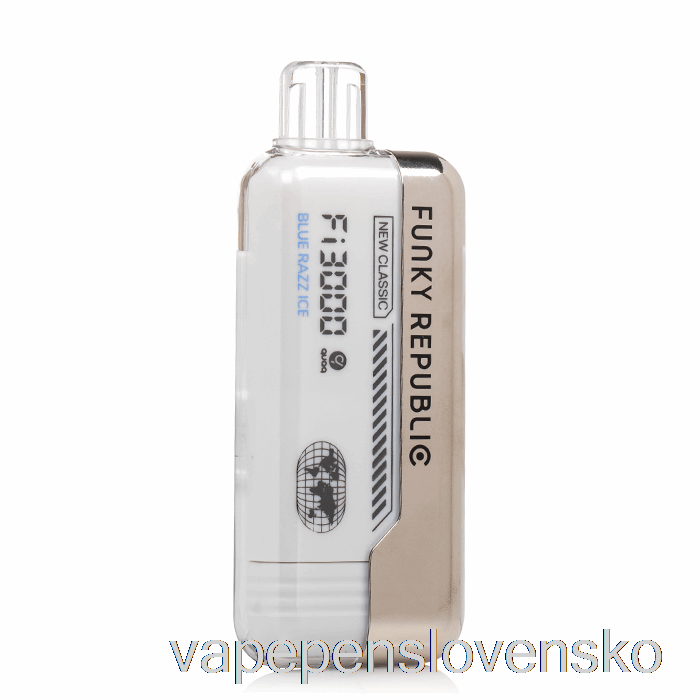Funky Republic Fi3000 Jednorazové Modré Razz Ice Vape Pero